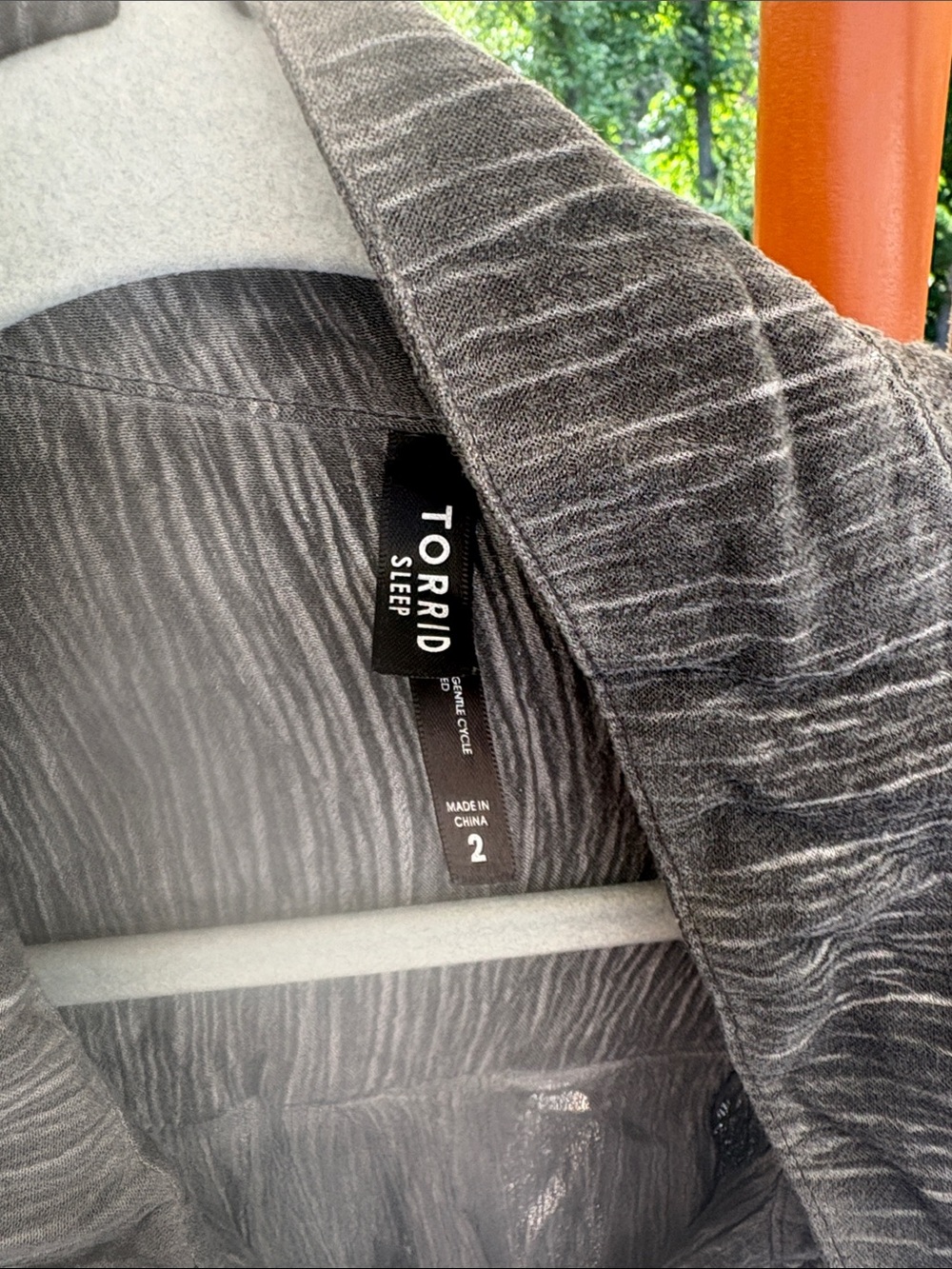 torrid Gray Striped Lounge Top